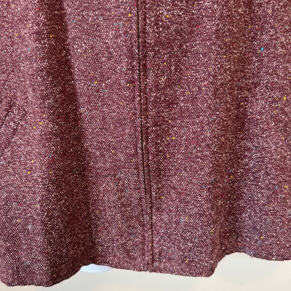 CJ Banks Burgundy Tweed Zip Shacket Academia Size 2X - Picture 4 of 11